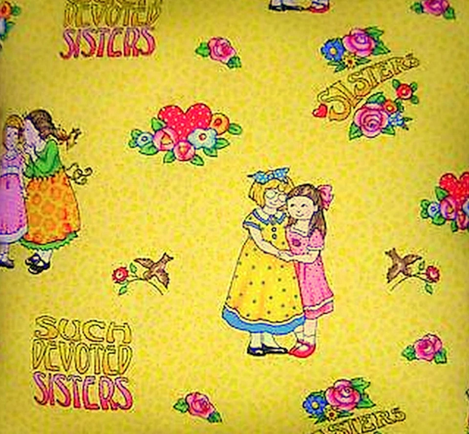 Mary Engelbreit Such Devoted Sisters Fabric  Cotton Quilt Sewing Fabric FQ - Image 2 of 3