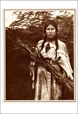 1976 Vintage Print Edward Curtis Arikara Woman Native Indigenous American Tribe