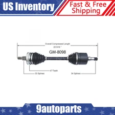 Fits Buick Regal Chevrolet Pontiac Grand Prix w/ Auto Trans. Front Right CV Axle