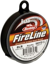 Beadsmith 8LB Fireline Smoke 0.007" Bead Thread, 50 Yd Reel, Art & Craft Tool