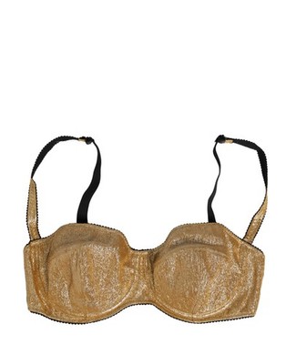 Dolce & Gabbana Gold Semi-Pad Underwire Balconette Bra Women's Underwear