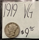 1919 Mercury Silver Dime (VG) Very Good Condition! ENN Coins