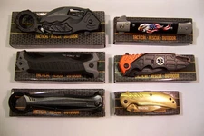 6pc TAC FORCE TACTICAL RESCUE AND OUTDOOR POCKET KNIFE SET ALL DIFFERENT ALL NEW