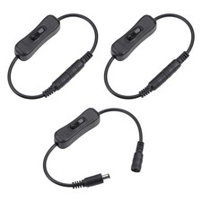 3 x DC12V Inline Rocker On Off Switch 5.5 x 2...