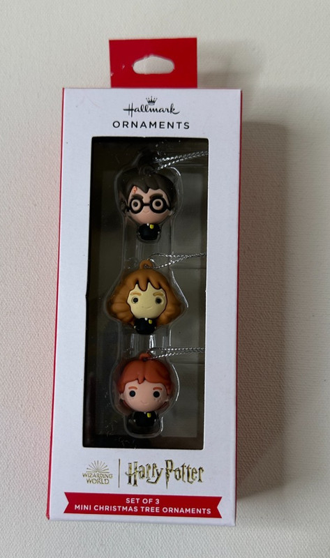 Hallmark Mini Ornaments Set of 3 Harry Potter, Ron Weasley & Hermione Granger