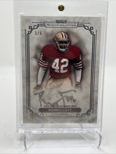 2013 Topps Museum Collection Ronnie Lott Signature Series Auto Silver Ink 3/5 