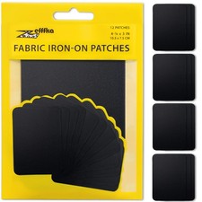 ZEFFFKA Premium Quality Fabric Iron-on Patches Inside Outside 1-Pack, Black
