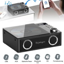 Tragbarer CD-Player Discman Bluetooth 5.3 CD-Spieler Wiederaufladbarer Stereo