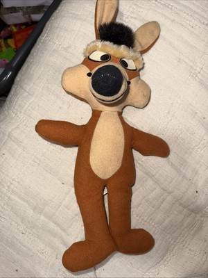 Vintage Warner Bros Mighty Star Wile E Coyote Plush