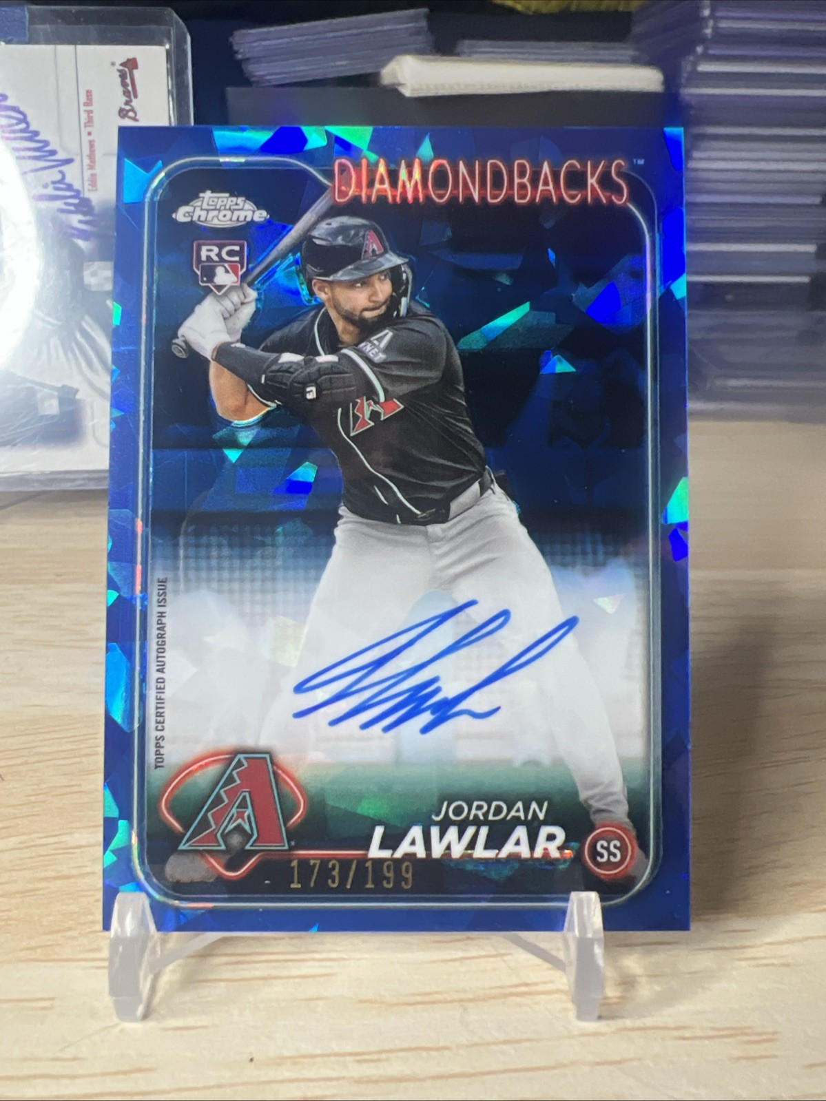 2024 Topps Chrome Update Sapphire Edition Jordan Lawlar #USA-JL Auto /199 Mint