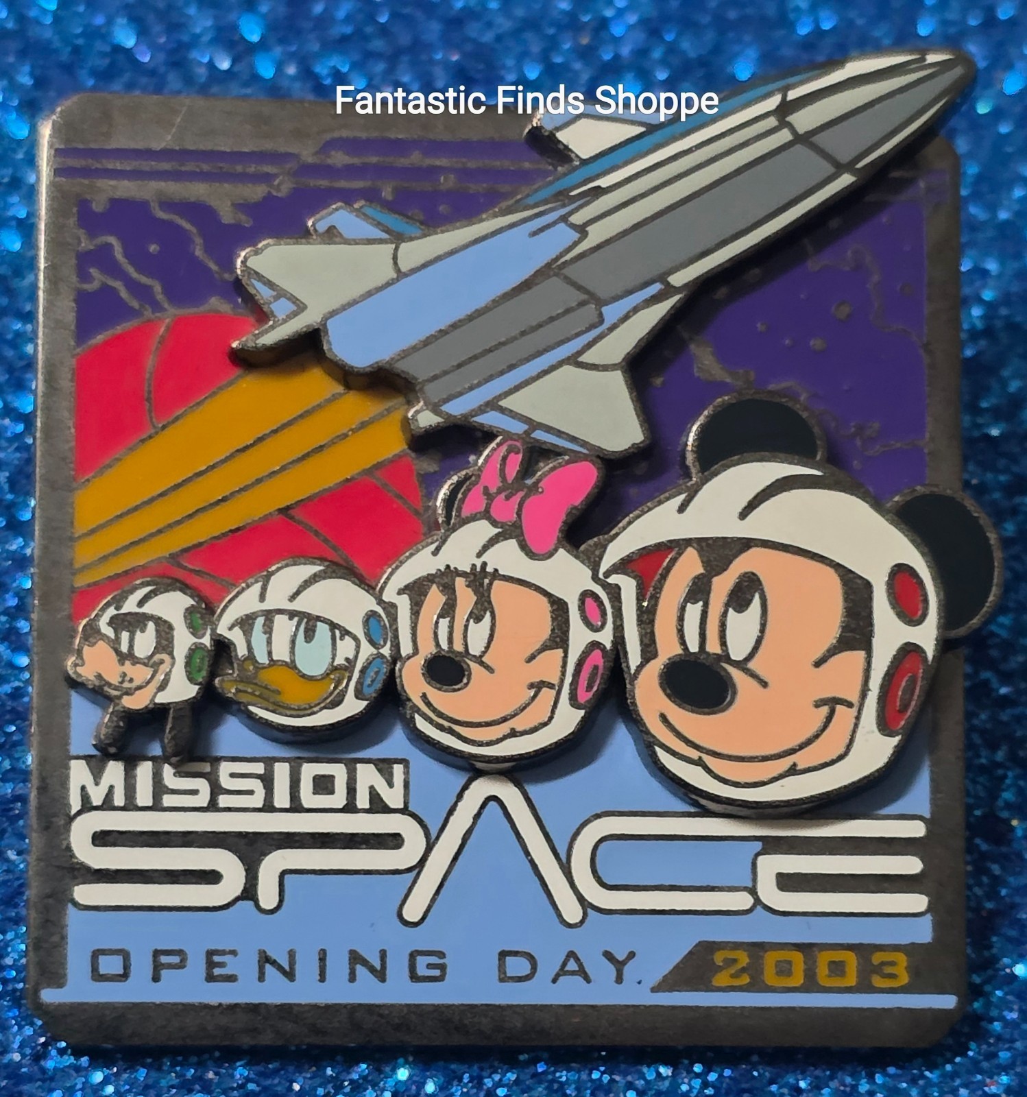 Disney WDW Epcot Mission Space Opening Day 2003 LE 3000 Pin Mickey Donald Goofy