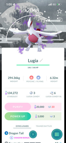 Shiny Lugia with Go Tour Background | Pokémon GO | Mini PTC