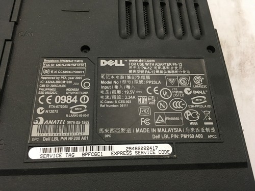 DELL INSPIRON 1501 - FOR PARTS/REPAIR - AMD SEMPRON M - NO RAM -READ DESCRIP- BB - Afbeelding 6 van 8