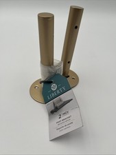 Liberty 6 in Acciaio Ottone Spazzolato Staffa per Scaffale Stile Palo (Confezione da 2) S43788C-523-U