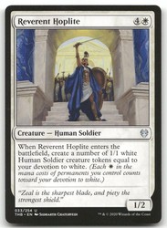 Reverent Hoplite #33 Theros Beyond Death THB Uncommon MTG