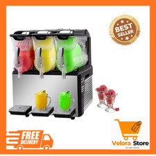 Slush Frozen Drink Machine, 10LX3 Tanks Commercial Slushy Machine