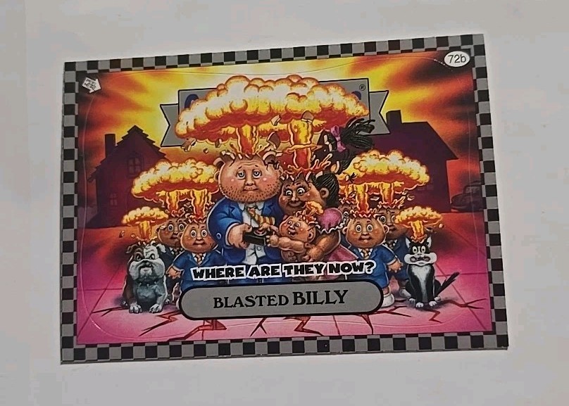 2010 Topps Garbage Pail Kids Stickers Flashback Silver #72b Blasted Billy front