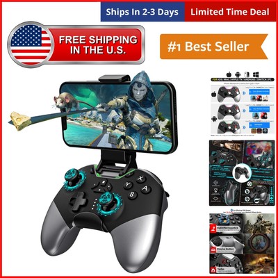 Bluetooth Game Controller for Switch/PC/Android with Hall Effect Joysticks