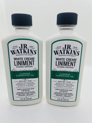 2Pack-J.R. Watkins White Cream Liniment - 11 Oz Bottle READ!