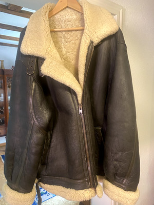 Herren Fliegerjacke Leder  Gr.58 der Firma M.Flues in Schwarz
