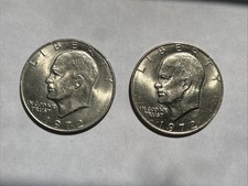 Lot de 2 pièces dollar Eisenhower 1972