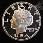 2000 Norfed Liberty $10 Vtg Rare Mint Bullion Round-0.999 Silver 1 Oz Art Coin