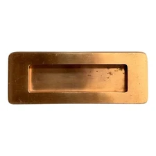 Vintage Brass Copper MCM Mid Century Modern Door Mail Box Slot 9.5x3.5"