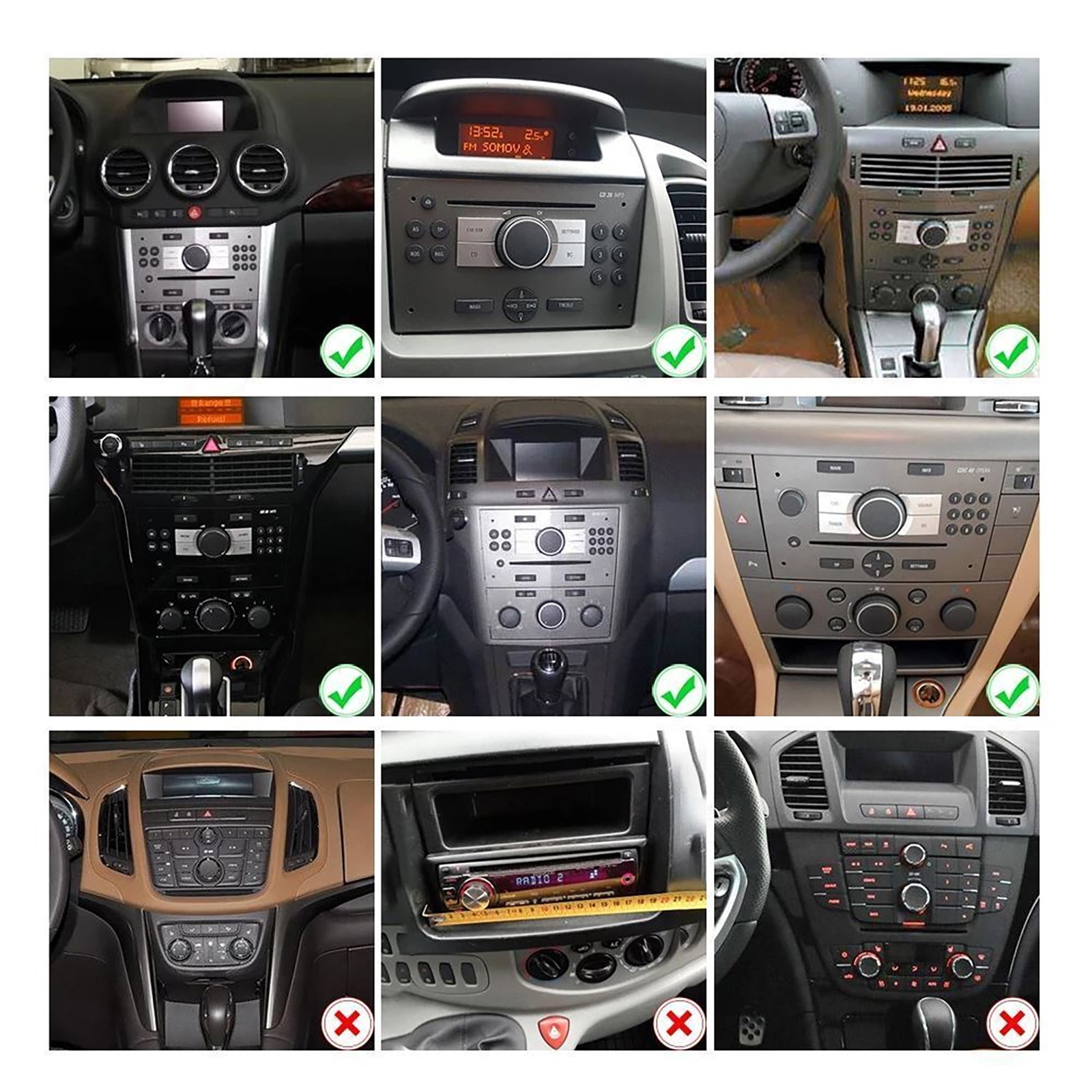 DAB+ Android 14 Carplay autoradio GPS per Opel Antara Astra H Corsa C/D Zafira B foto 5