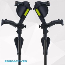 Ergoactives A011 Ergobaum 3G Kids Pair Crutches- Black