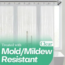 Clear Shower Curtain Liner with 3 Magnets, 72x72 Premium Flexible Sturdy Plastic