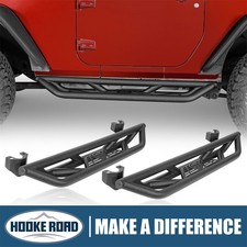 Hooke Road Side Steps Running Boards Nerf Bars Fit 07-18 Jeep Wrangler Jk 2-door