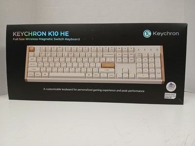 Keychron K10 HE Full Wireless Magnetic Switch RGB Keyboard, White