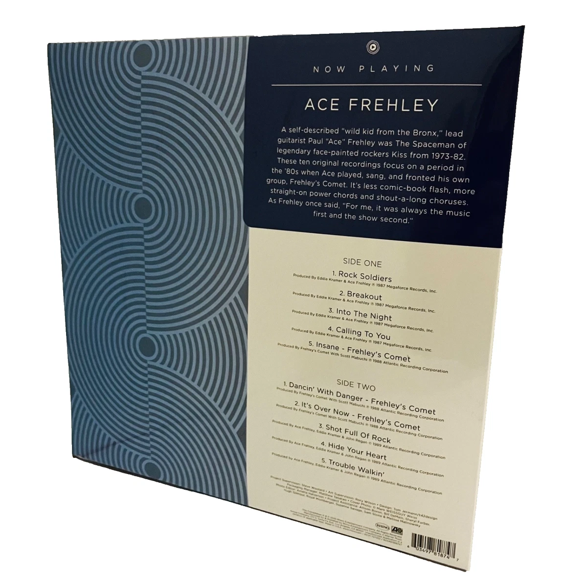 Ace Frehley Vinyl Record Now Playing Limited Edition Blue Vinyl New and Sealed