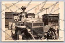 Antique RPPC woman driving Maxwell motor car automobile Real Photo Postcard 