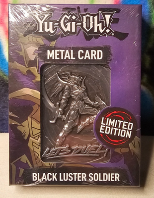 yugioh black luster soldier metal card Yu-Gi-Oh! Limited Edition Black Luster Soldier Metal Card (Only 9,995 Made)