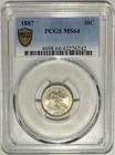 1887 Seated Liberty Silver Dime PCGS MS64 ‼️BLAZIN’ WHITE RAYS OF LUSTER‼️