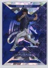 2025 Panini Crusade Crusade Blue Cracked Ice Brody Brecht #62 1me8