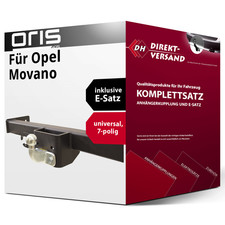 Für Opel Movano A X70 (Oris) Anhängerkupplung starr + E-Satz 7pol universell neu