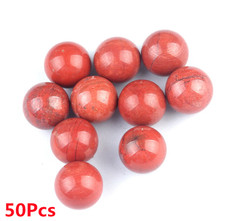 50Pcs 10mm Natural Red Jasper No Hole Undrilled Stone Round Ball Beads HT2941