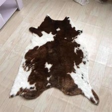 Huichenxing2021FURSTORE Faux Fur Deer Print Area Rug, Animal Hide Skin Cowhid...