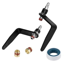 Pneumatic Tool Rafter Hook Hanger with 1/4'' Swivel Air Fittings and 3/8'' an...