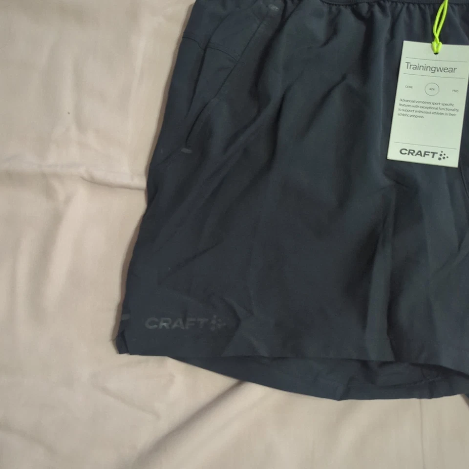 Pantalones Cortos Elastizados 2 en 1 Craft Para Hombre ADV Essence 5" Pequeños Negros - 2025 Nuevos con Etiquetas Foto 3 de 4