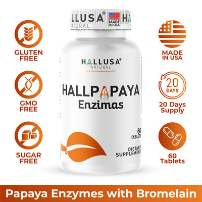 PAPAYA Enzymes - Digestive Health - Bloating and Heartburn - 60 Tablets