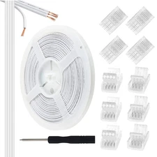 RGBZONE 10Pcs 4 Pin 10mm LED Strip Connectors and 32.8FT 4 Pin RGB Extension ...
