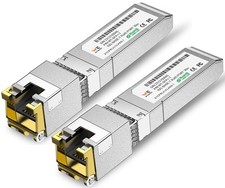 1.25/2.5/5/10G-T SFP to RJ-45 Transceiver, 10G Copper 10G-T AQR Chip, 2-Pack