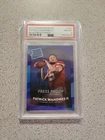 2017 Panini Donruss Patrick Mahomes Rookie Blue Press Proof PSA 8
