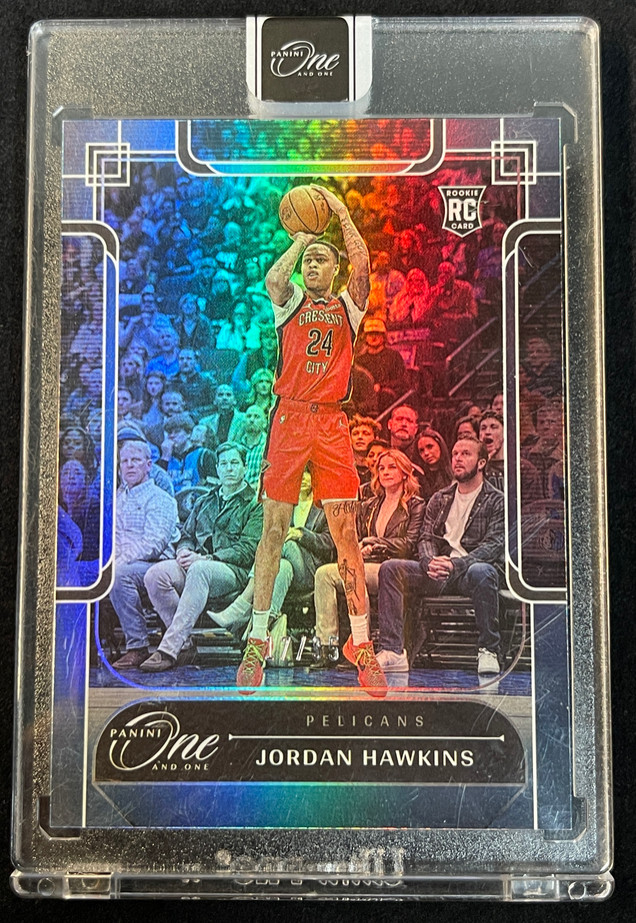 Jordan Hawkins 2023-24 Panini One And One 17/35 Base Blue RC Pelicans #114