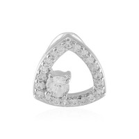 Cavill Zirkon SilberanhäNger 0,74Ct Platiniert 925 Silber Dreieck