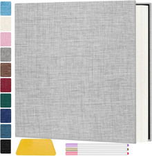 Photo Album Self Adhesive Pages, 60 Pages Magnetic Scrapbook Albums with Sticky