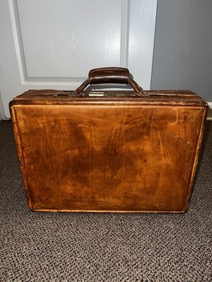 Vintage HARTMANN Luggage Belting Leather Briefcase. Combination Lock Attache